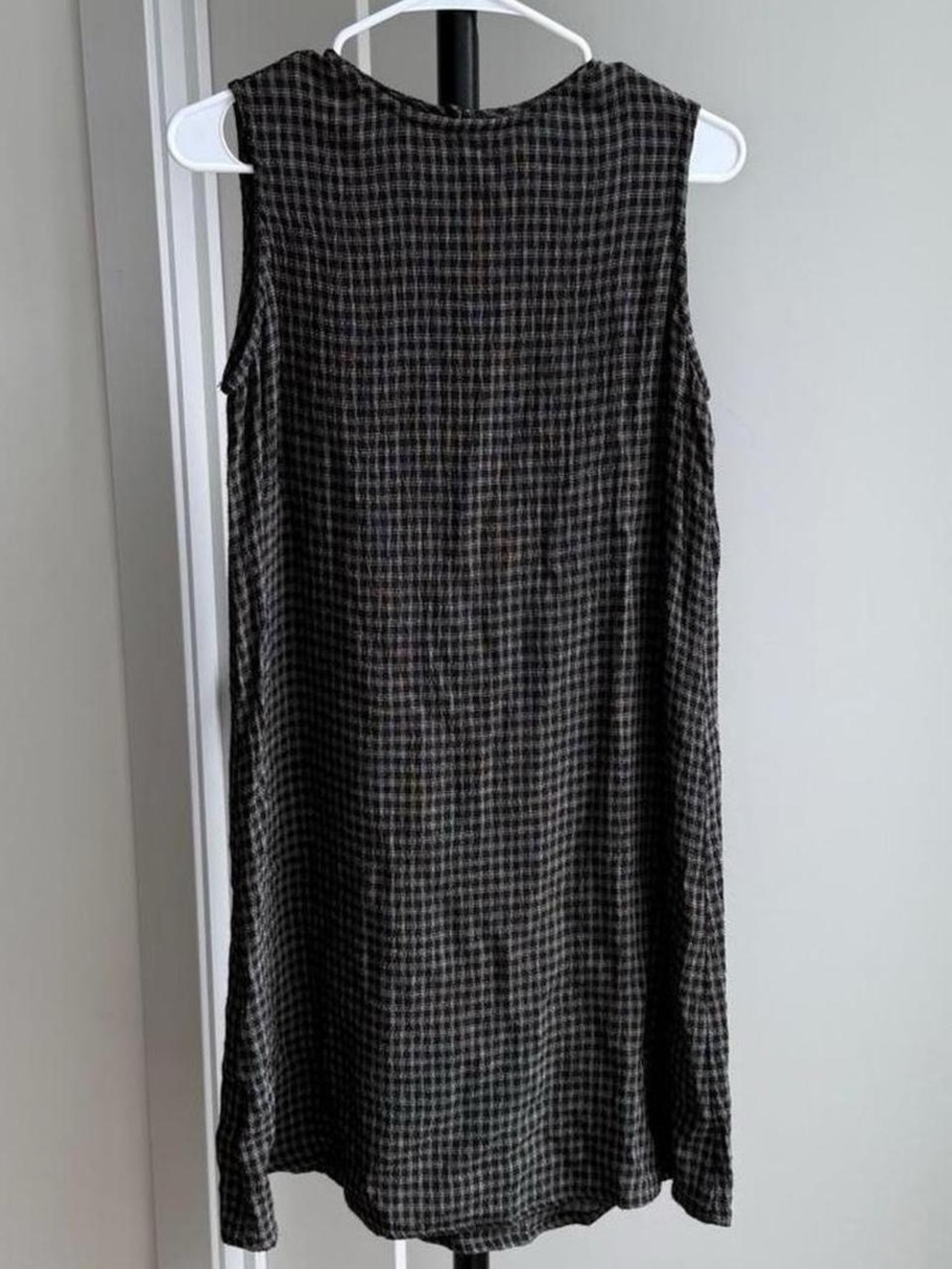 Eileen Fisher Checked Midi Dress